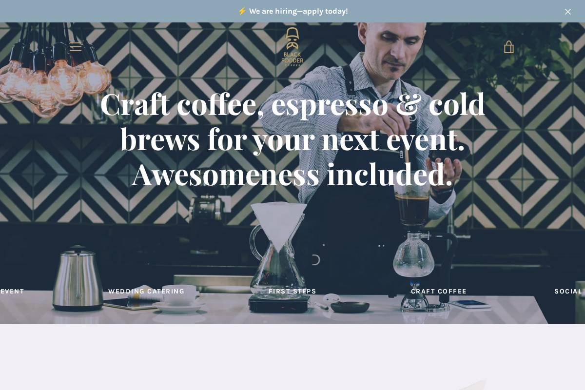 blackfodder.co homepage screenshot