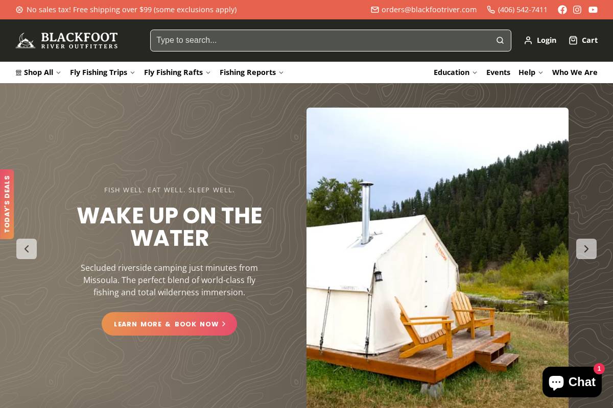 blackfootriver.com homepage screenshot