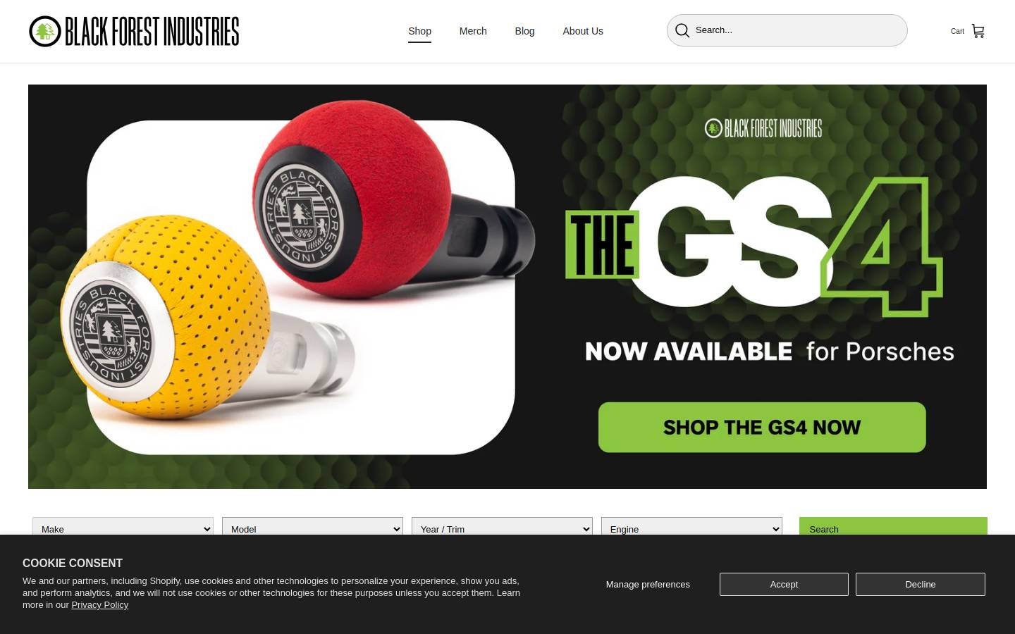 Black Forest Industries homepage screenshot