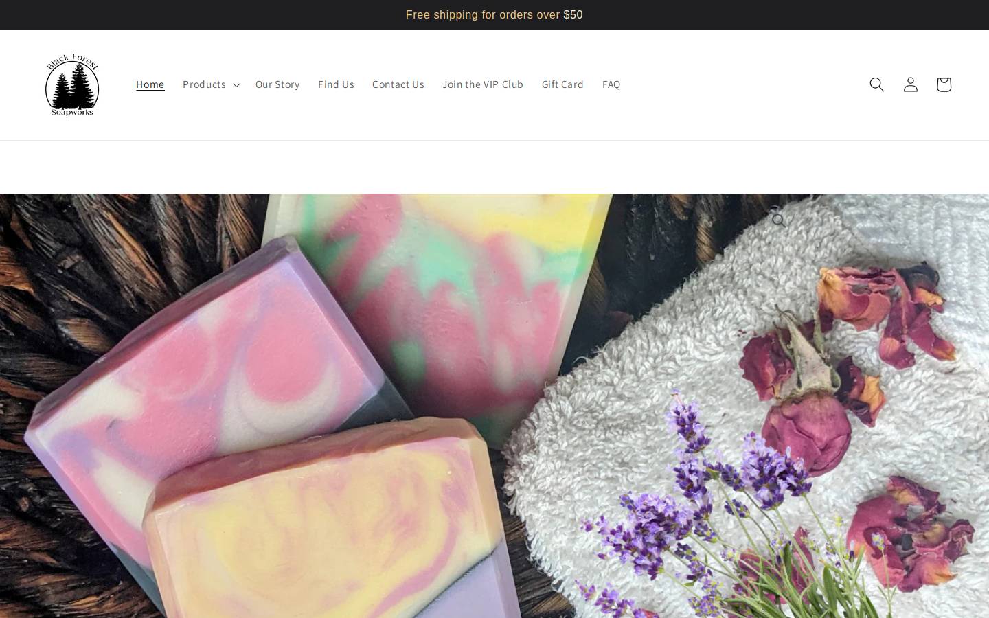 blackforestsoapworks.com homepage screenshot