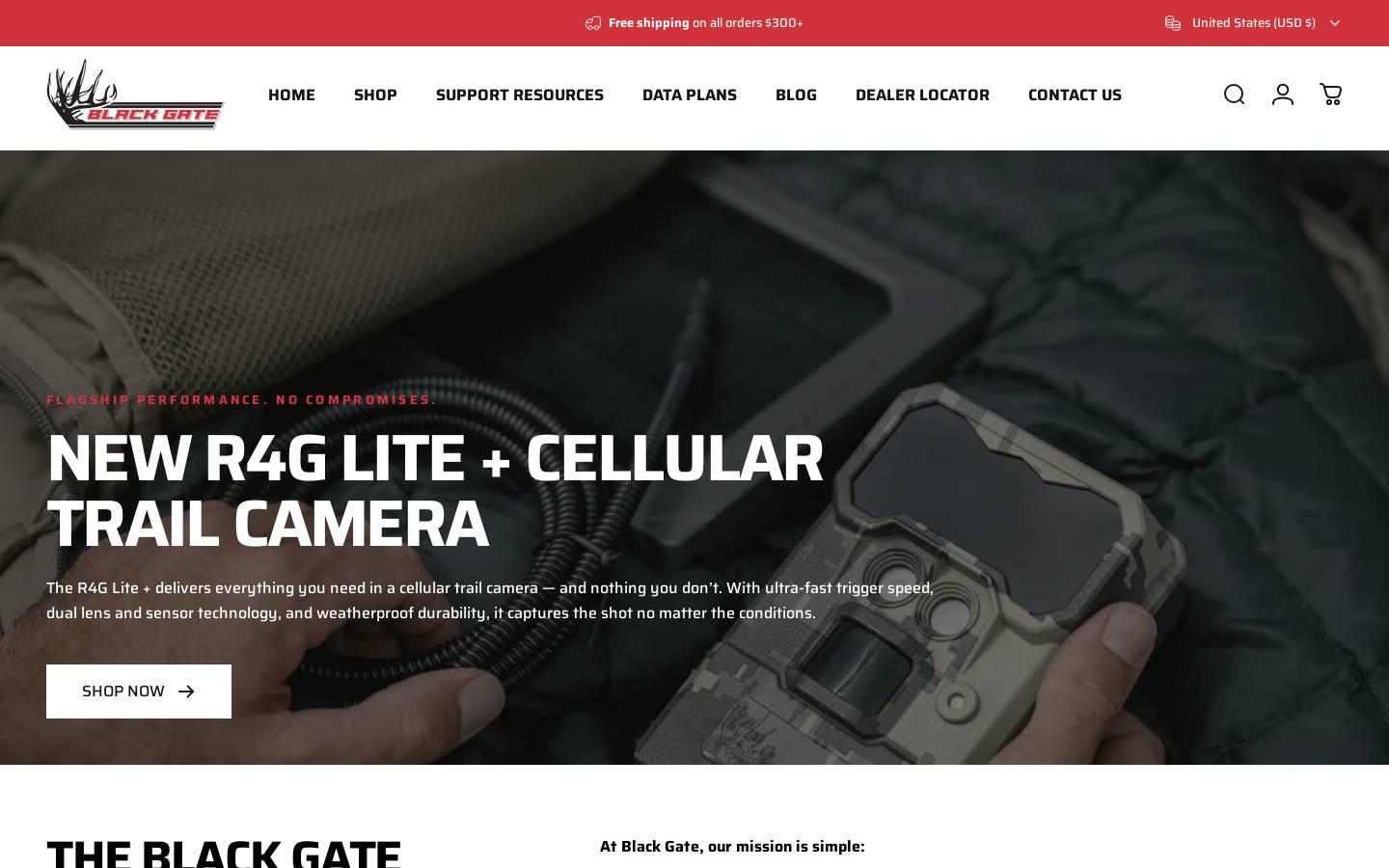 blackgatehunting.com homepage screenshot