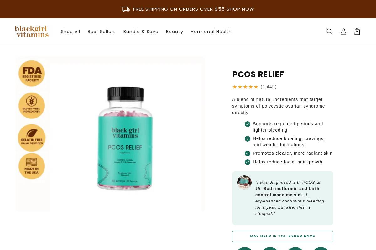 blackgirlvita.com homepage screenshot