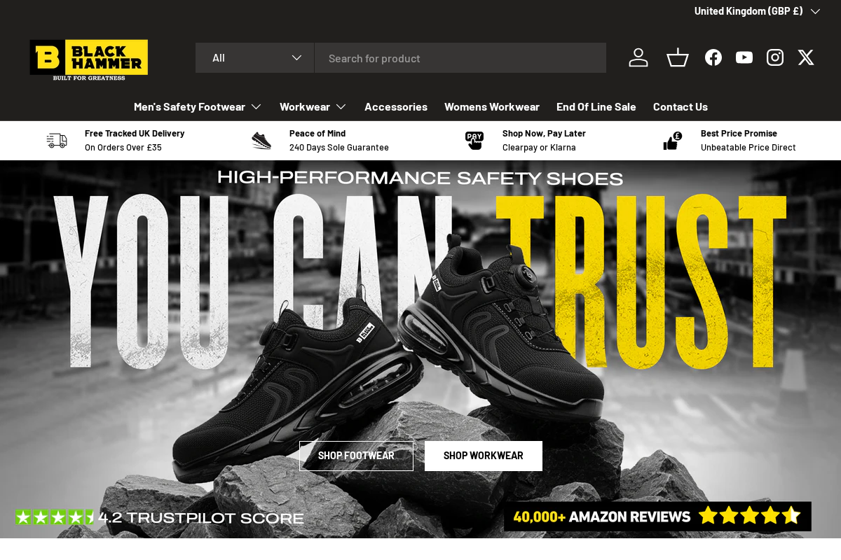 blackhammer.co.uk homepage screenshot