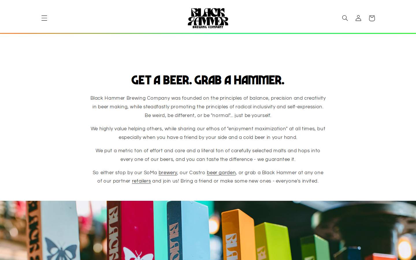 blackhammerbrewing.com homepage screenshot