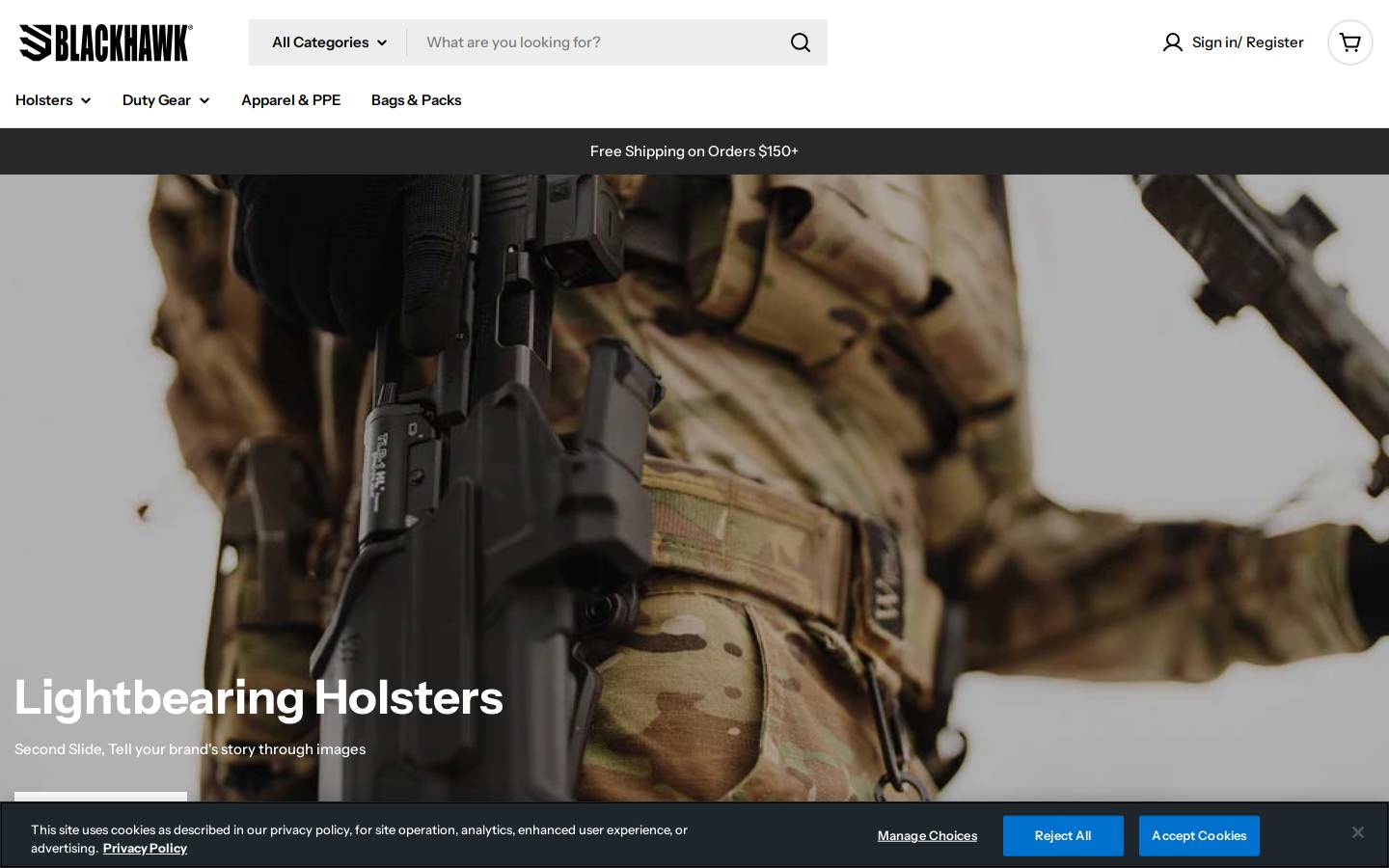 BLACKHAWK! homepage screenshot