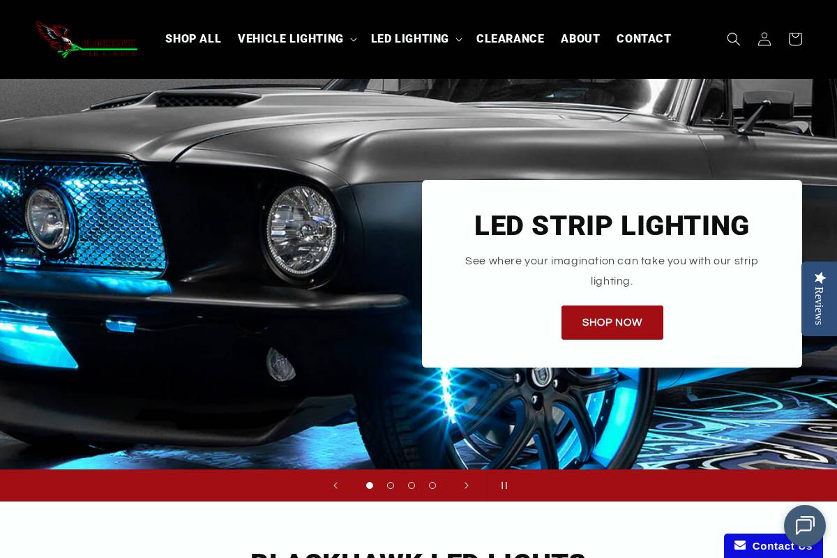 Blackhawkledlights homepage screenshot