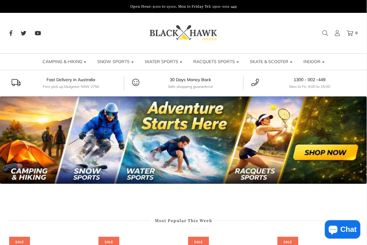 Blackhawk Outdoor homepage screenshot