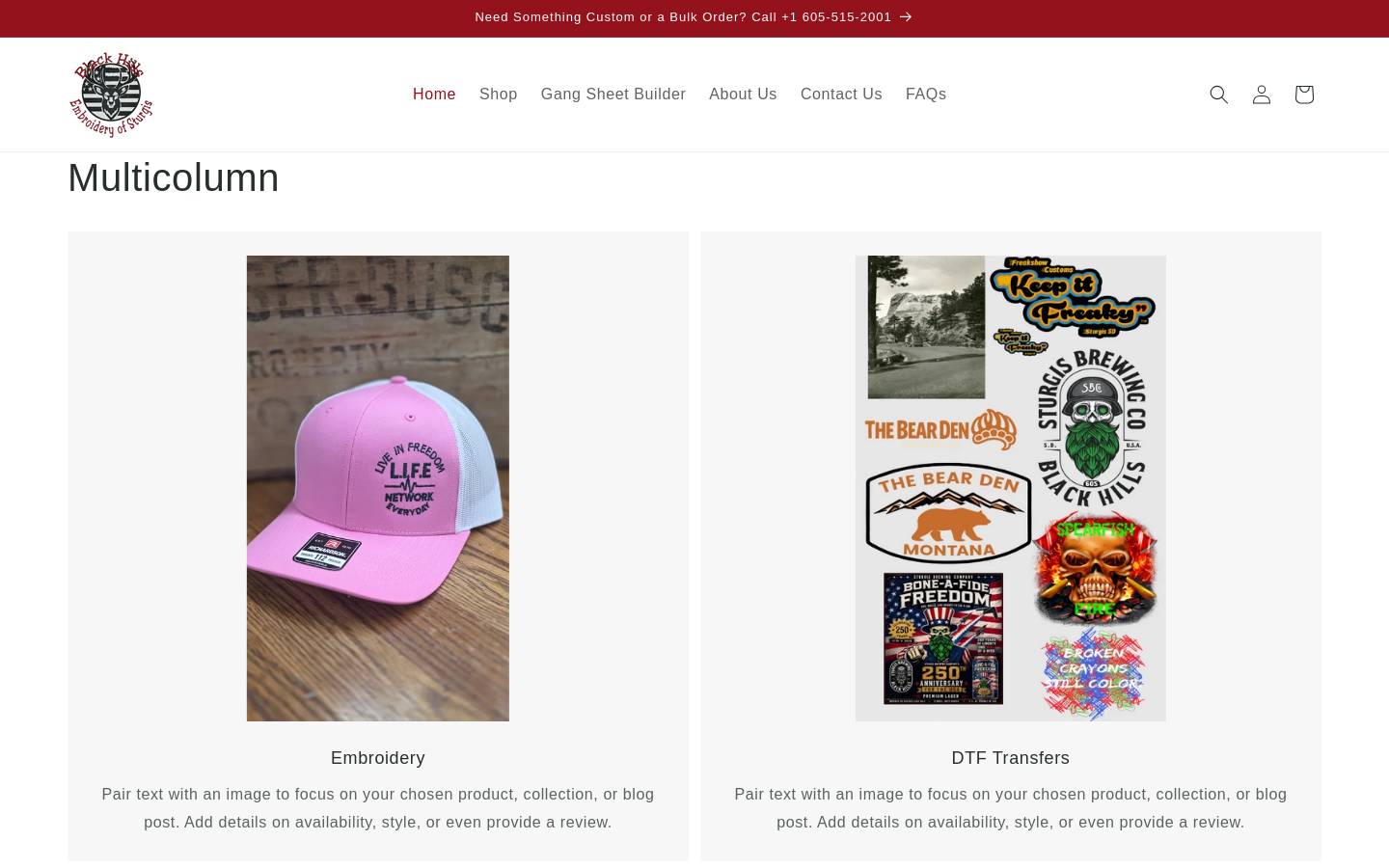 blackhillsemb.com homepage screenshot