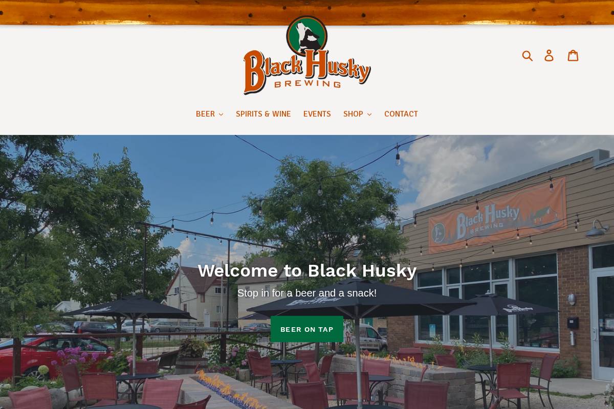 blackhuskybrewing.com homepage screenshot