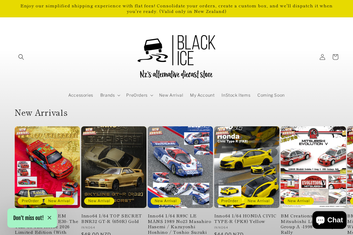 Black Ice Diecast homepage screenshot