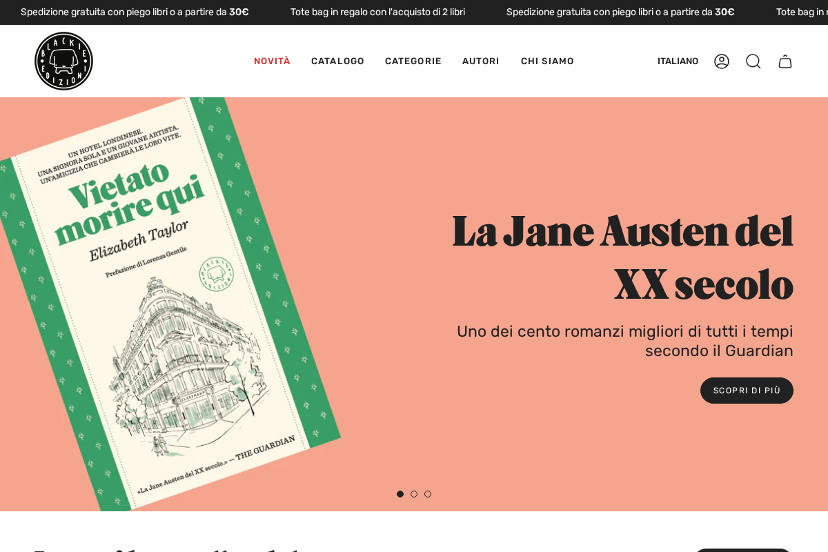 Blackie Edizioni homepage screenshot