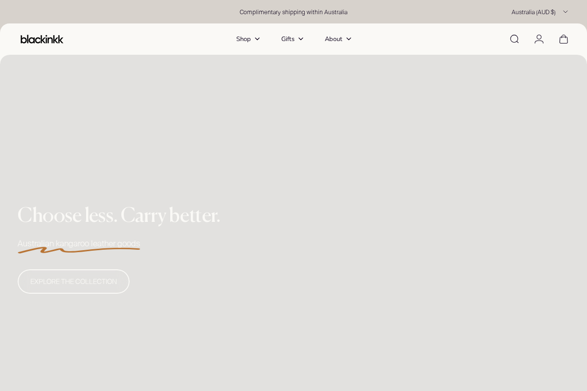 blackinkk.com homepage screenshot