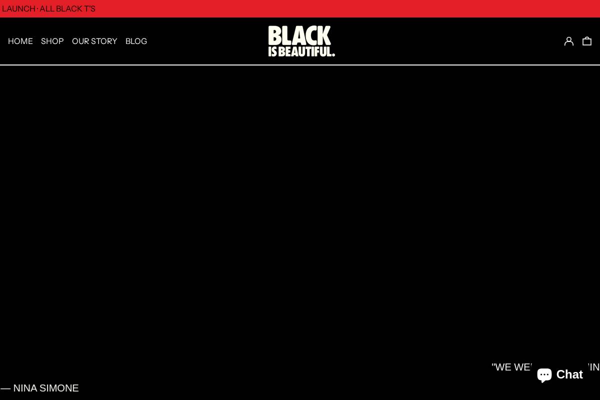 blackisbeautifulapparel.com homepage screenshot