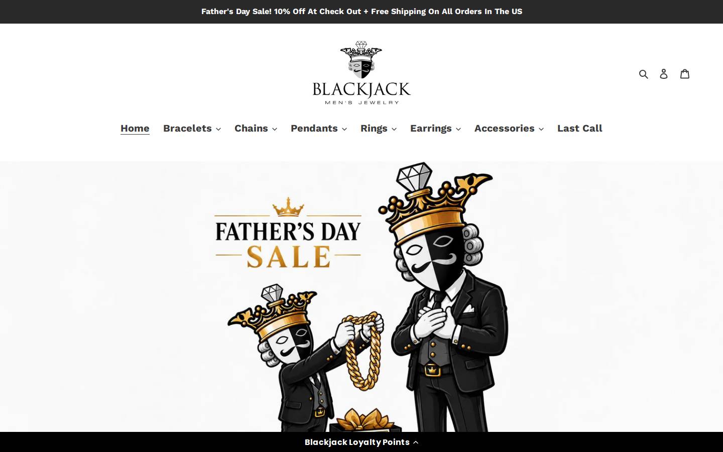 Blackjackjewelry homepage screenshot