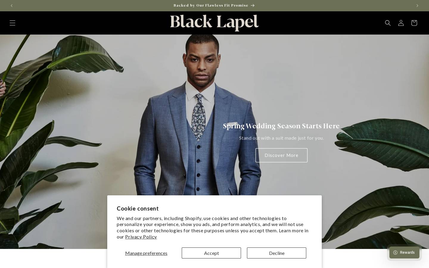 Black Lapel homepage screenshot