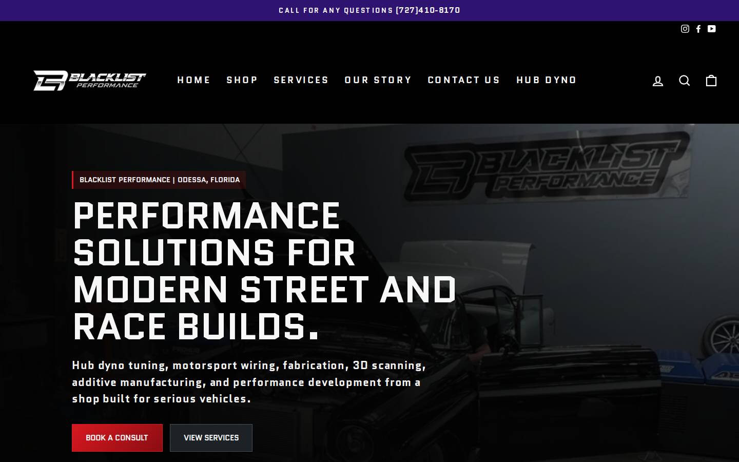 blacklistperformancefl.com homepage screenshot