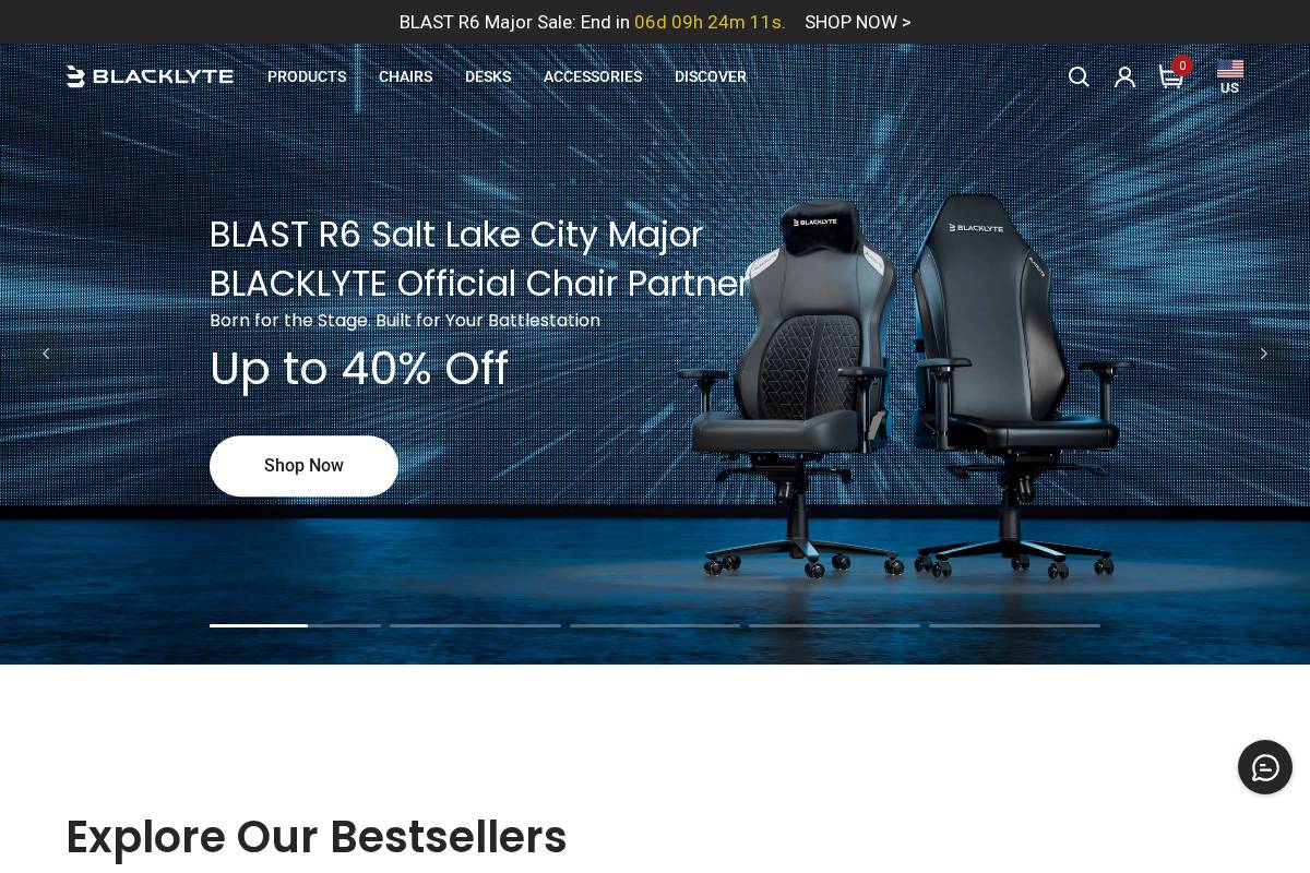 Blacklyte homepage screenshot