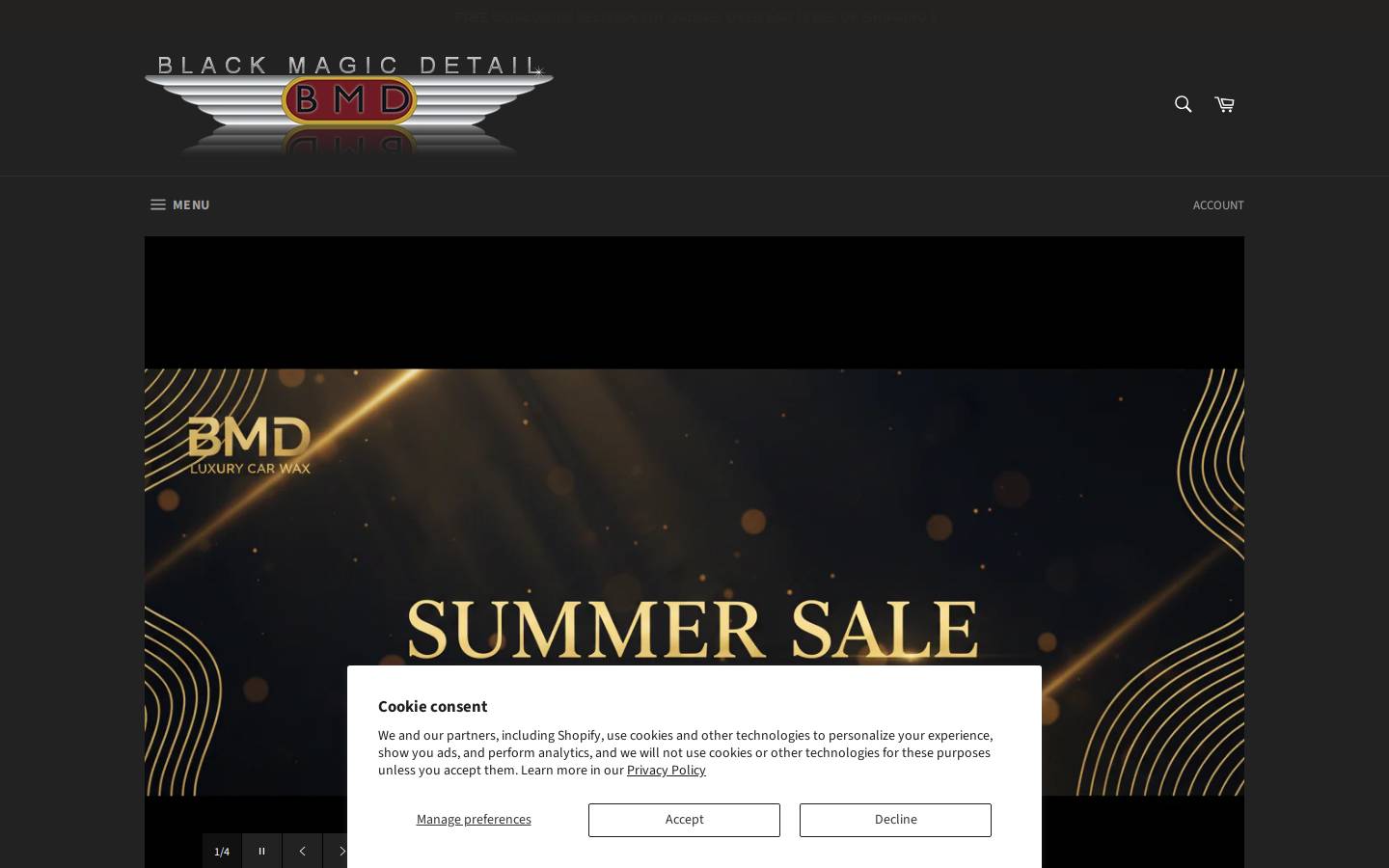 blackmagicdetail.co.uk homepage screenshot