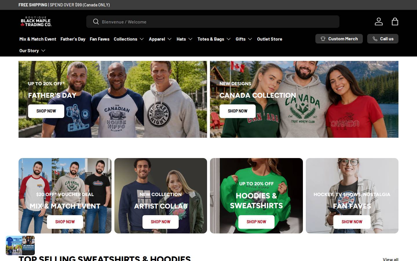 Black Maple Trading Company homepage screenshot