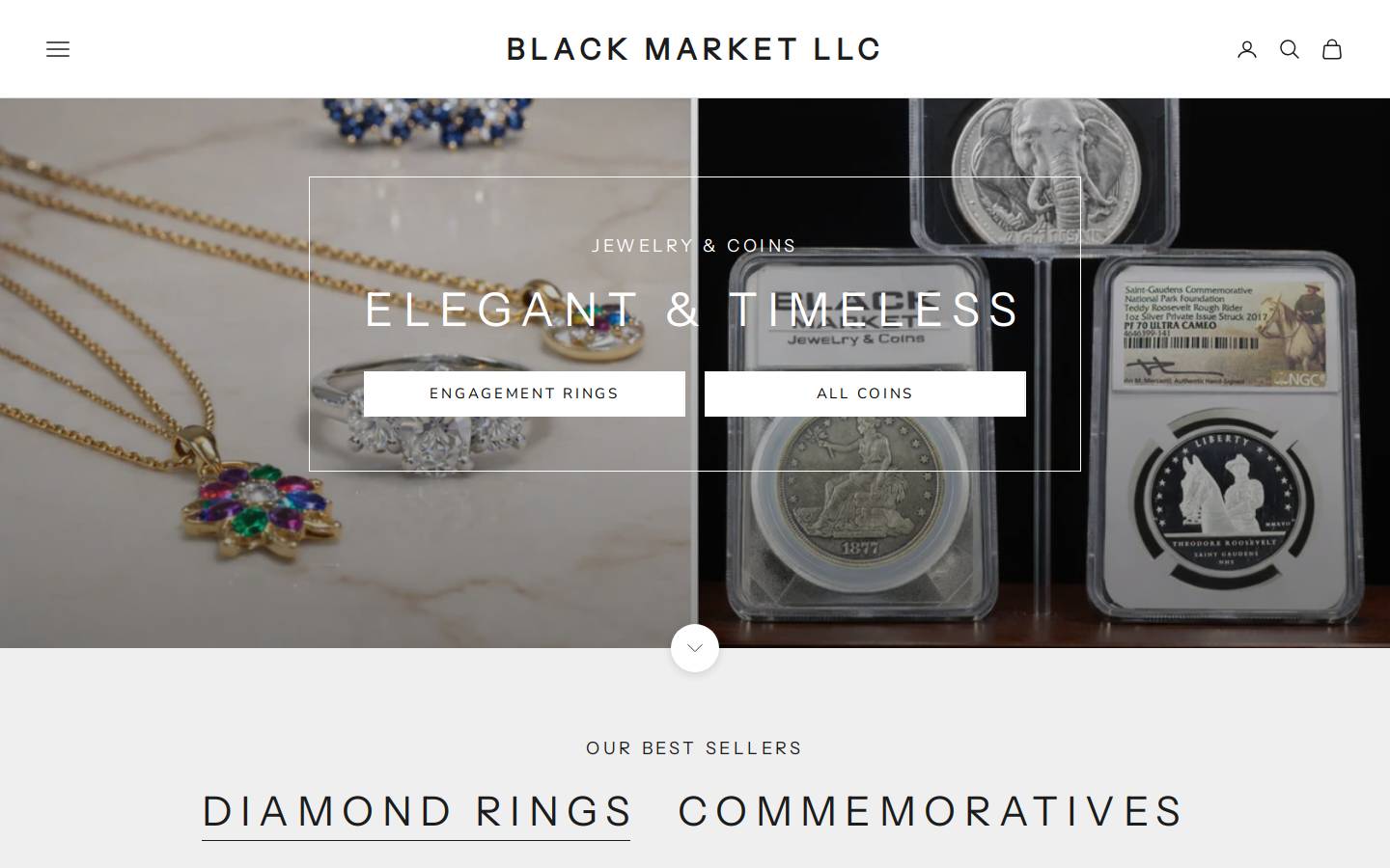 blackmarketllc.com homepage screenshot