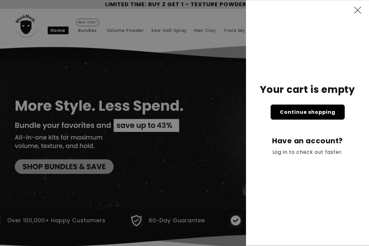 BlackMask homepage screenshot