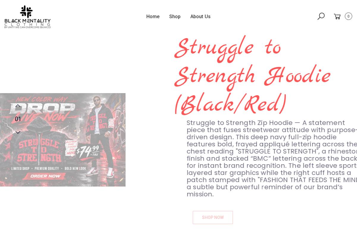 blackmentalityclothing.com homepage screenshot
