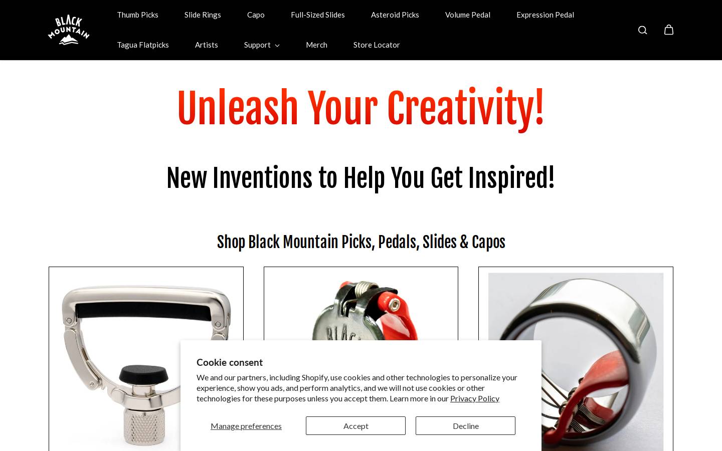 blackmountainpicks.com homepage screenshot