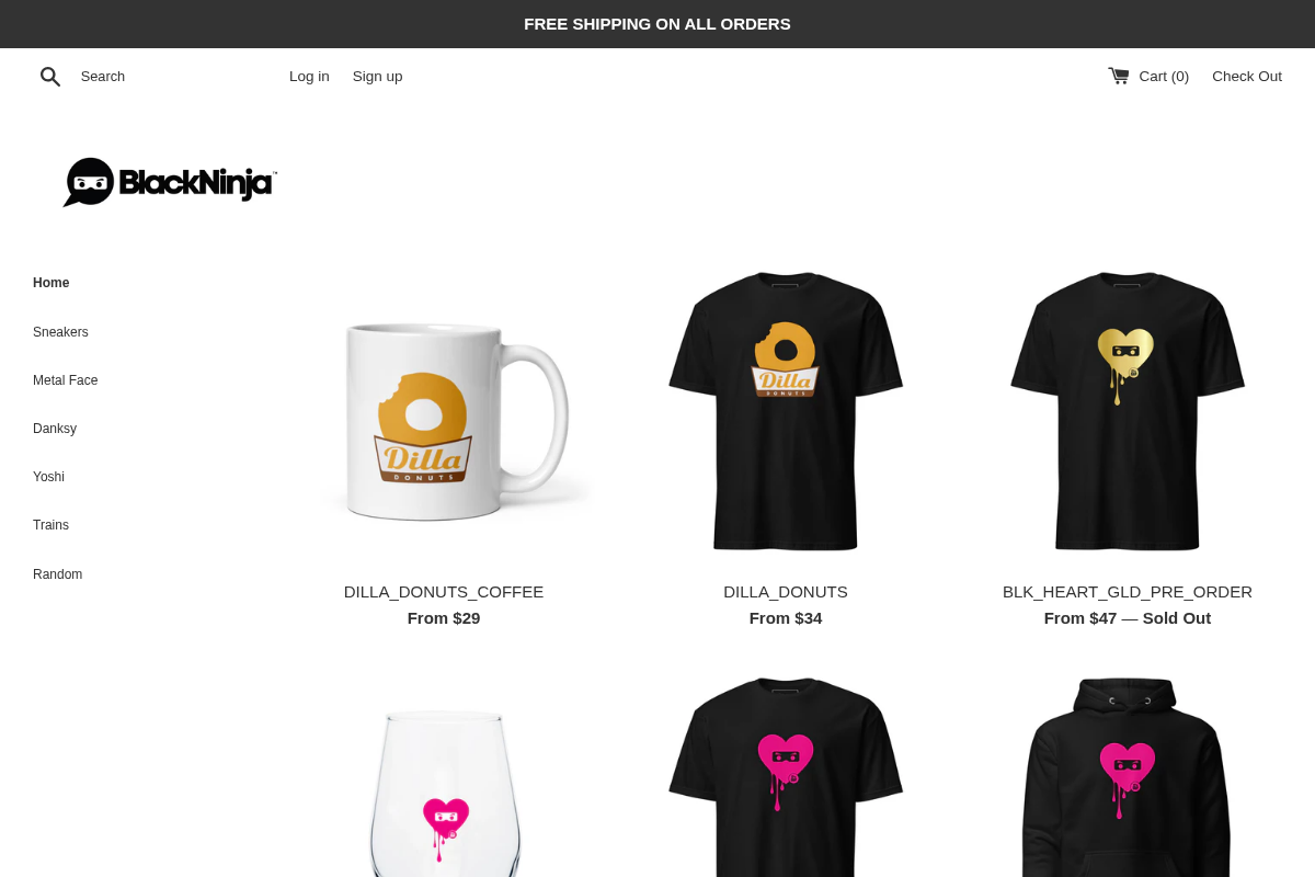 BLACK NINJA DESIGN homepage screenshot