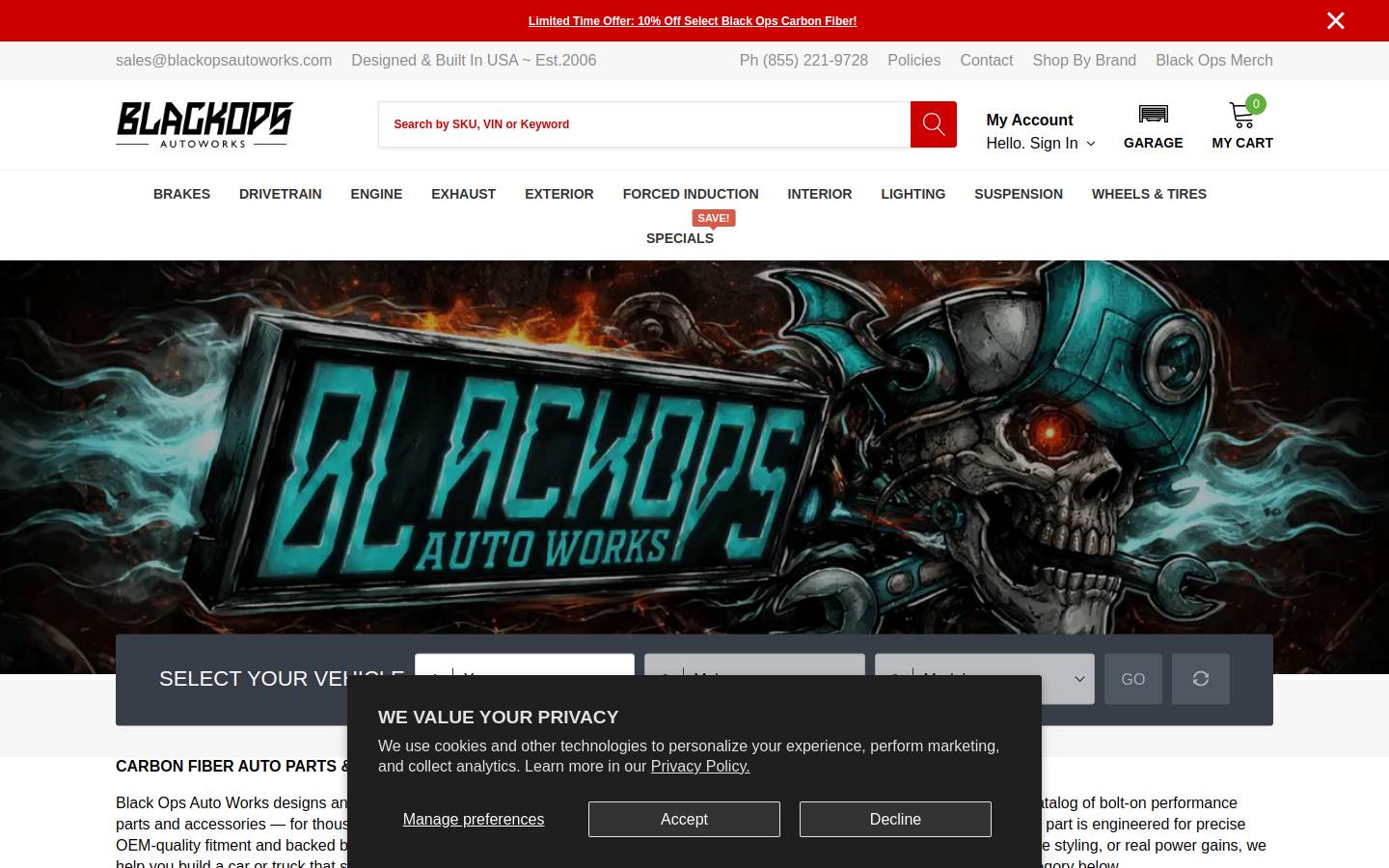 blackopsautoworks.com homepage screenshot
