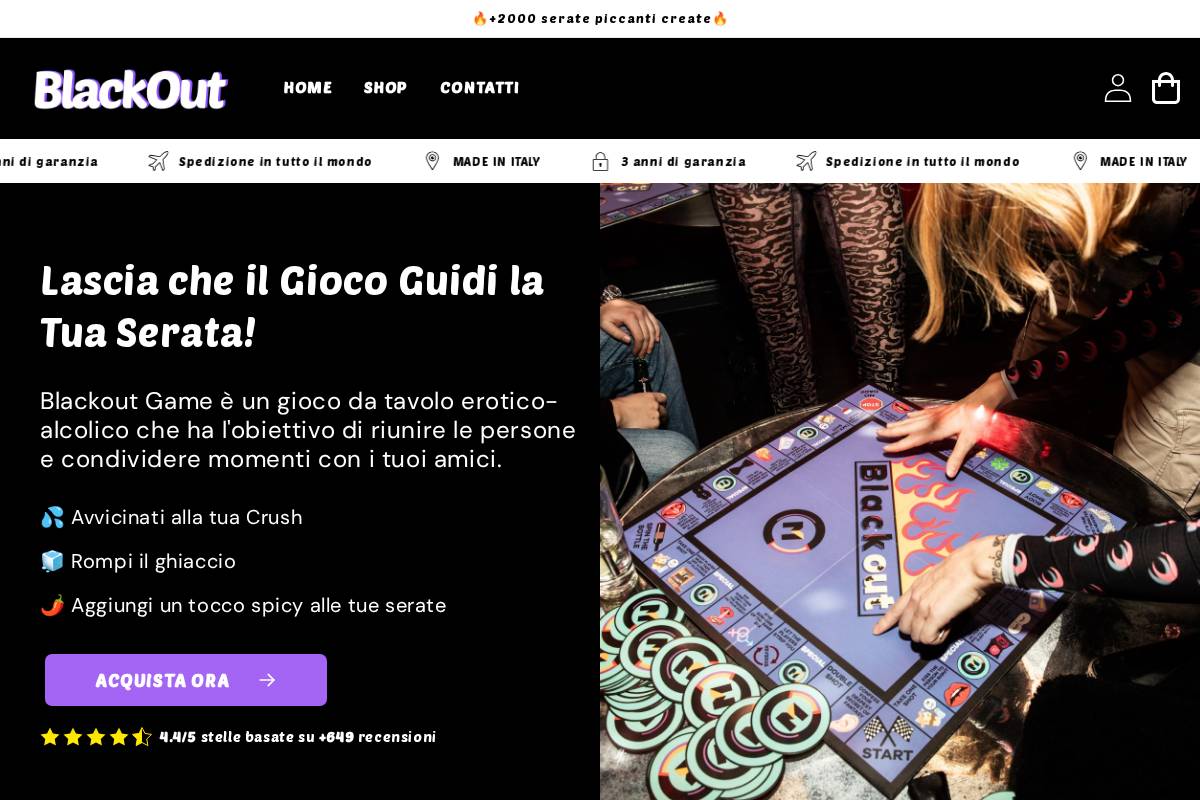 blackoutgame.org homepage screenshot