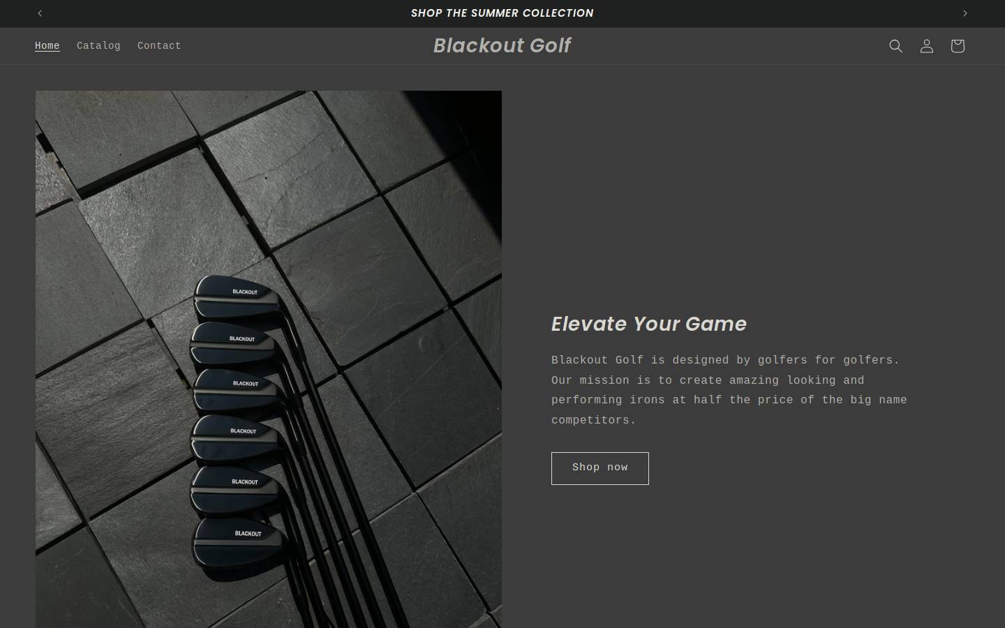 blackoutgc.com homepage screenshot