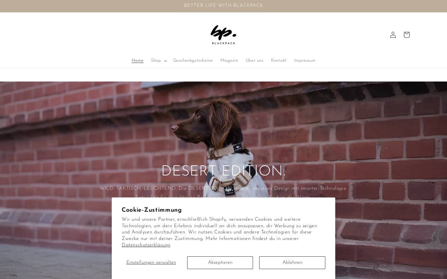 blackpack.shop homepage screenshot