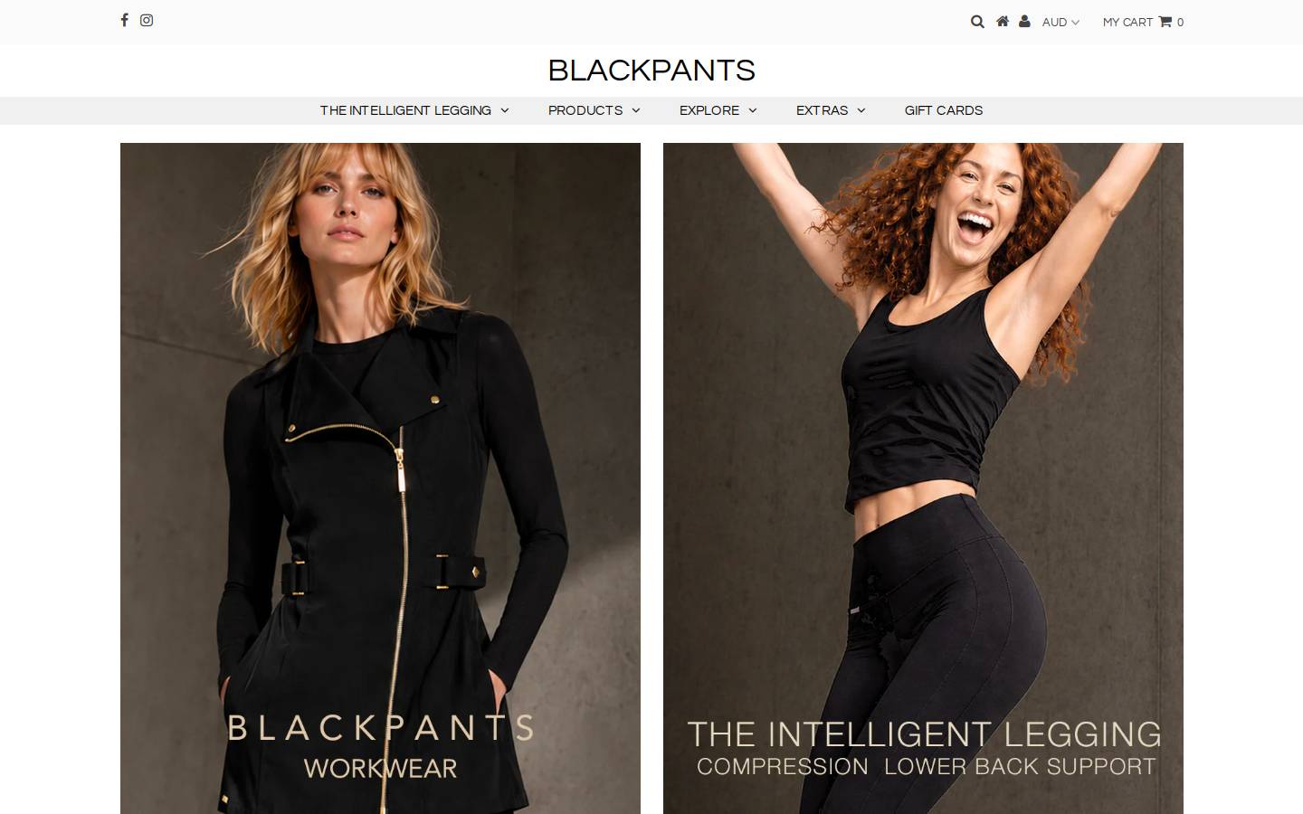 blackpantsworkwear.info homepage screenshot