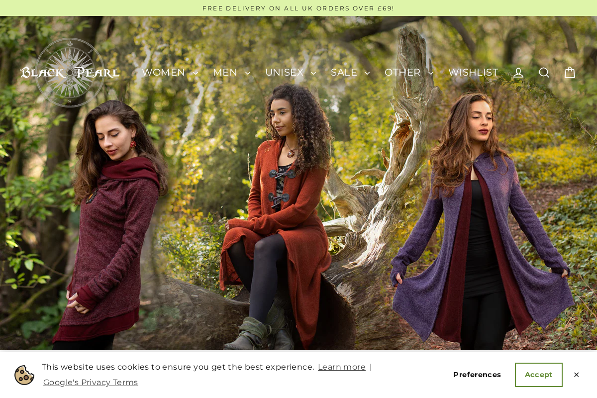 blackpearlshop.co.uk homepage screenshot