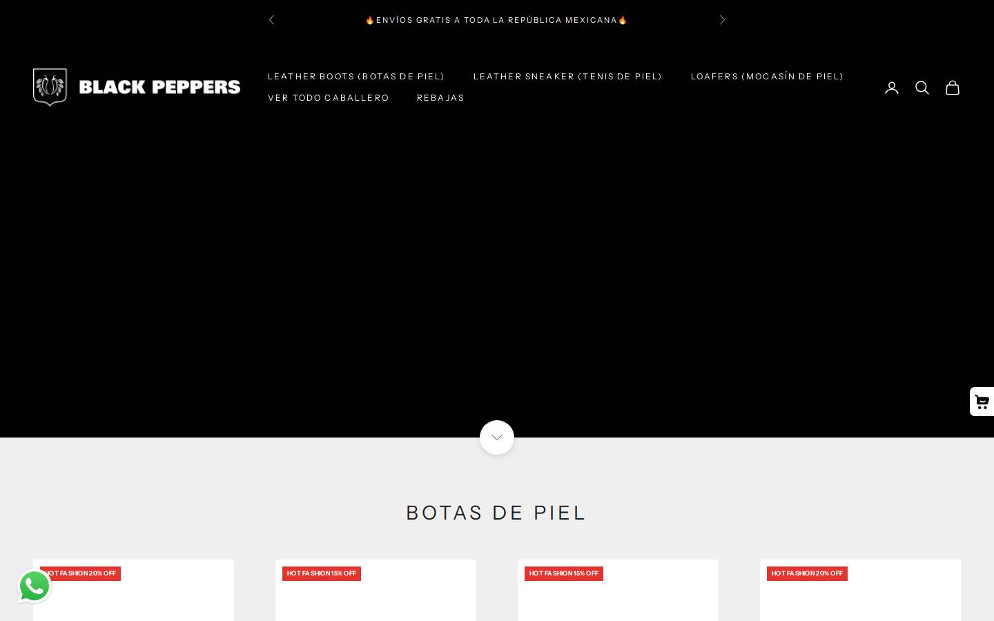 blackpeppers.com.mx homepage screenshot