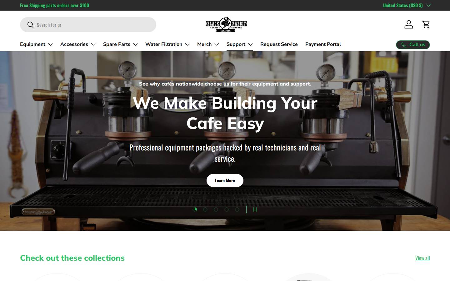 blackrabbitservice.com homepage screenshot