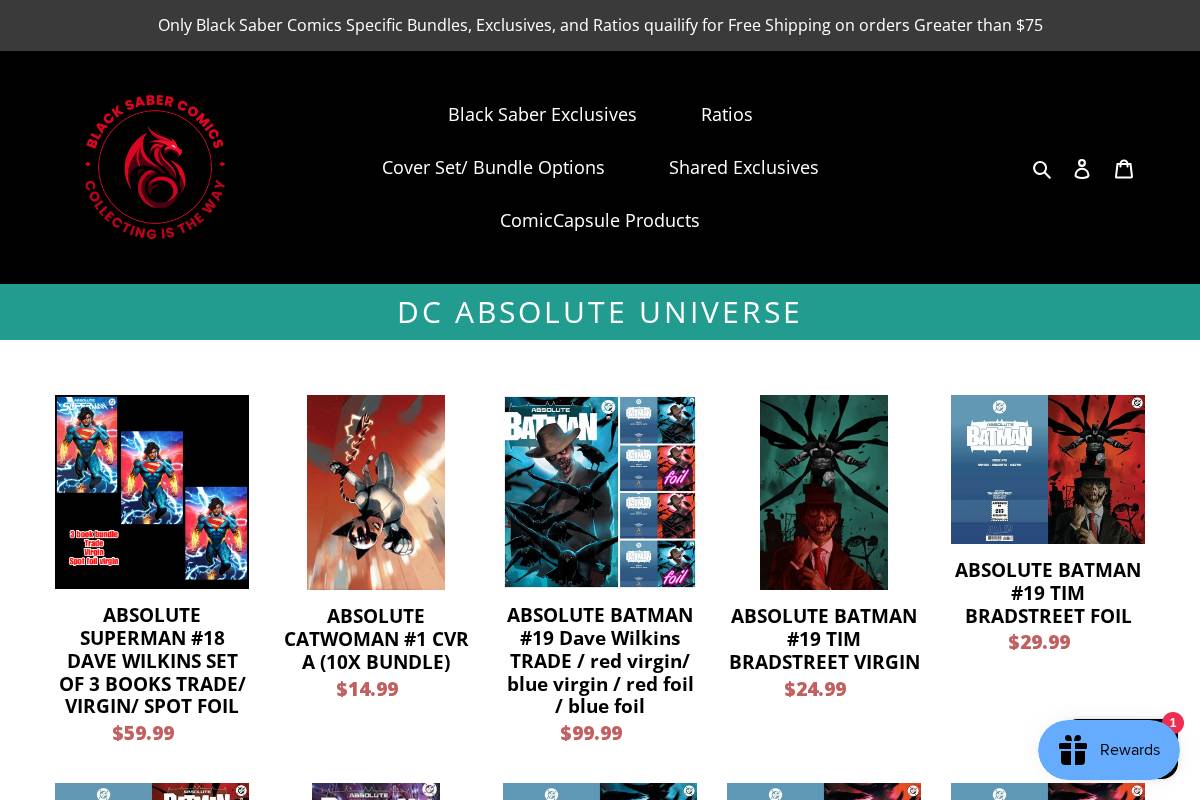 blacksabercomics.com homepage screenshot