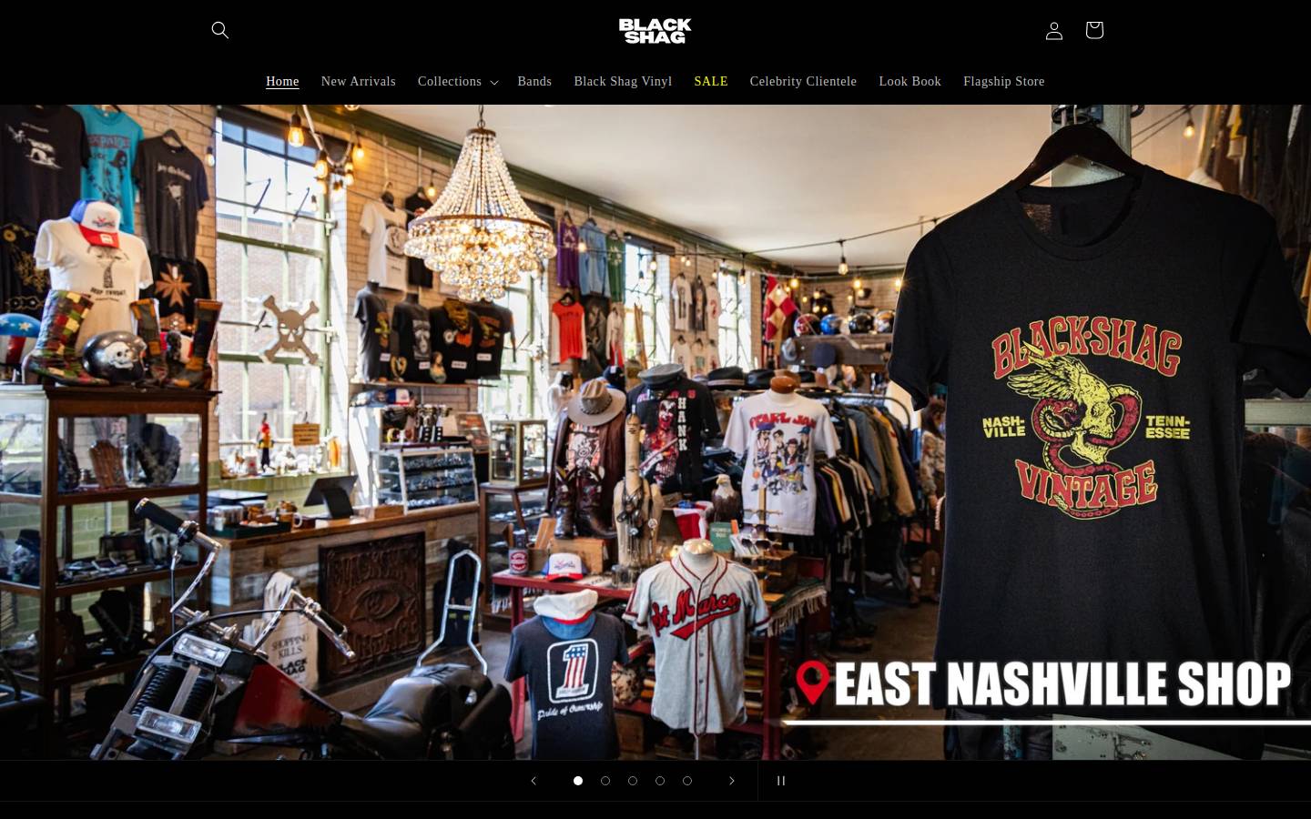 blackshagvintage.com homepage screenshot