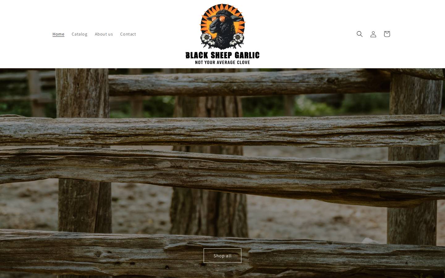 blacksheepgarlic.com homepage screenshot