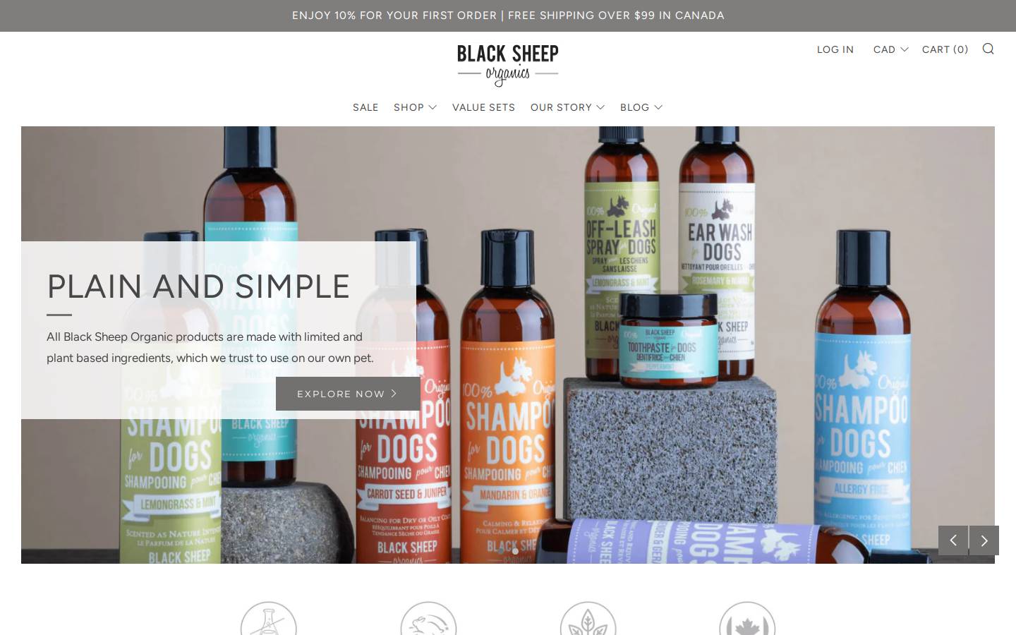 blacksheeporganic.ca homepage screenshot