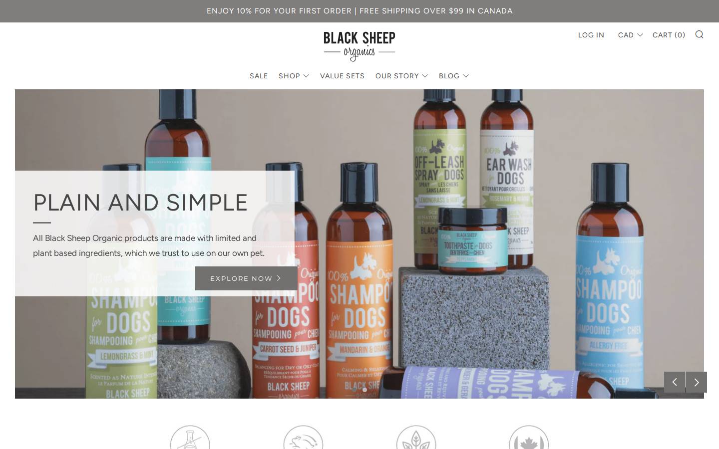 blacksheeporganic.com homepage screenshot
