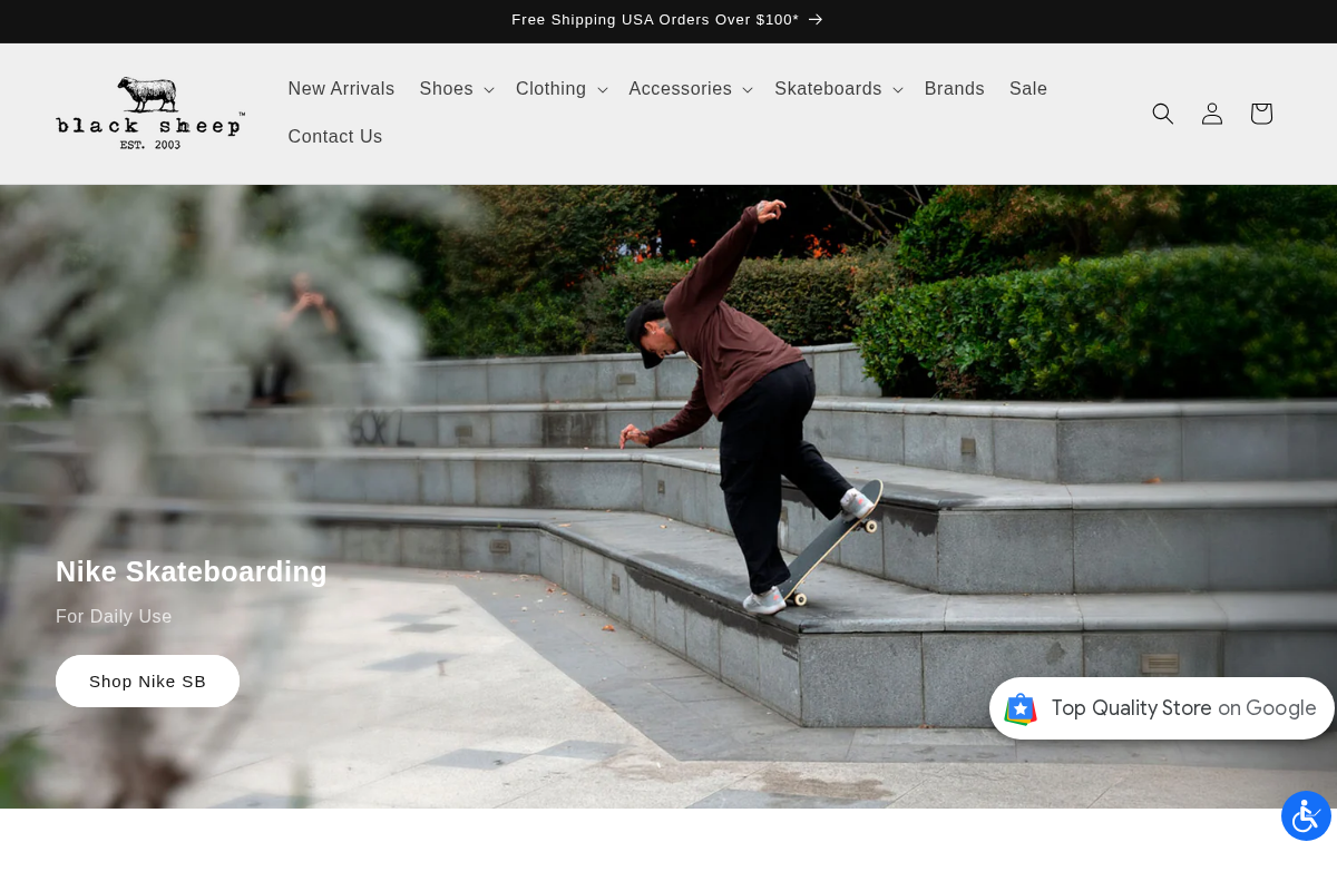 BlackSheepSkateShop homepage screenshot