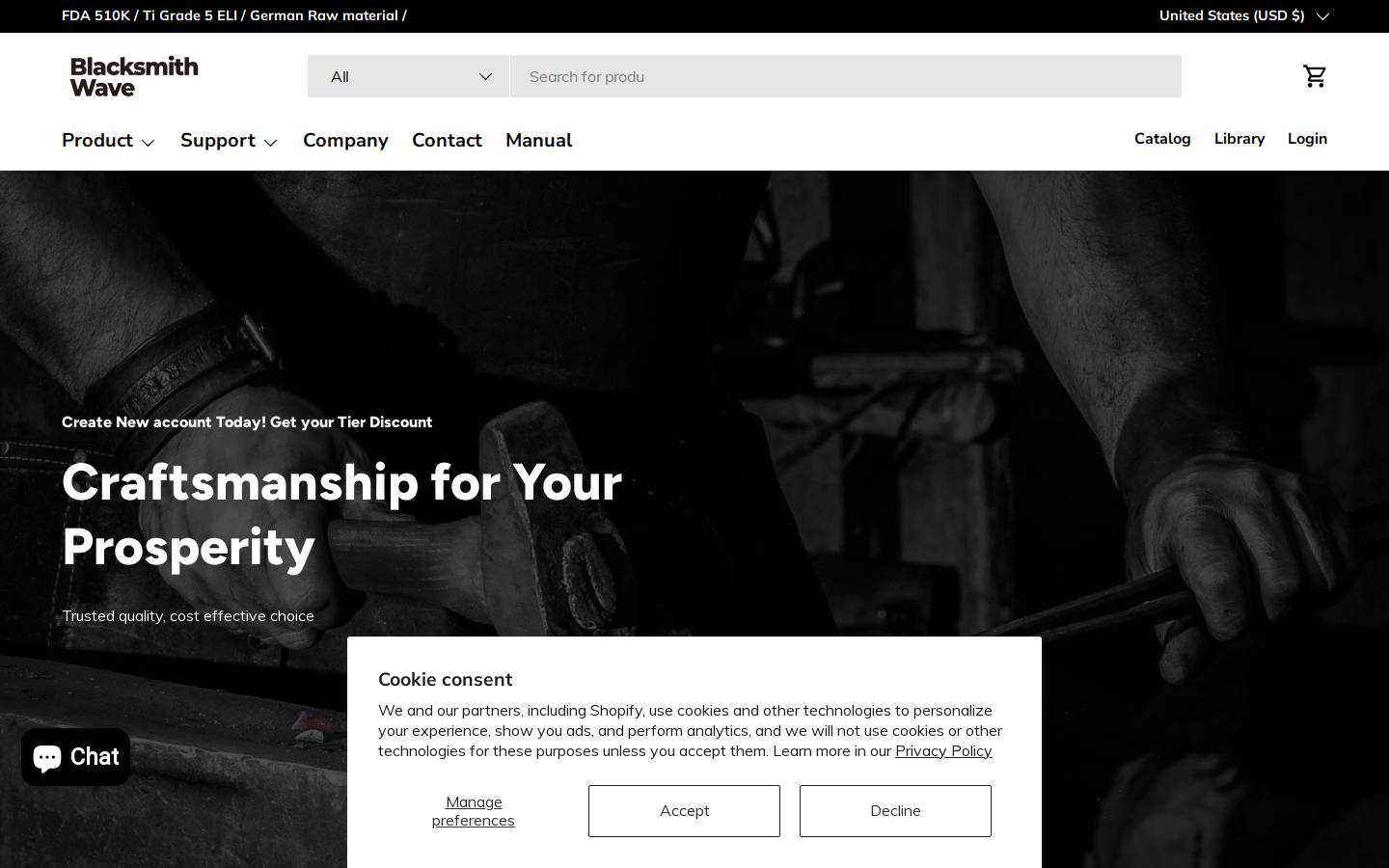 blacksmithwave.com homepage screenshot