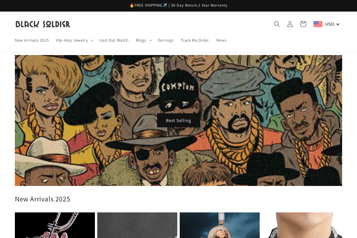 BlackSoldierDesigns homepage screenshot