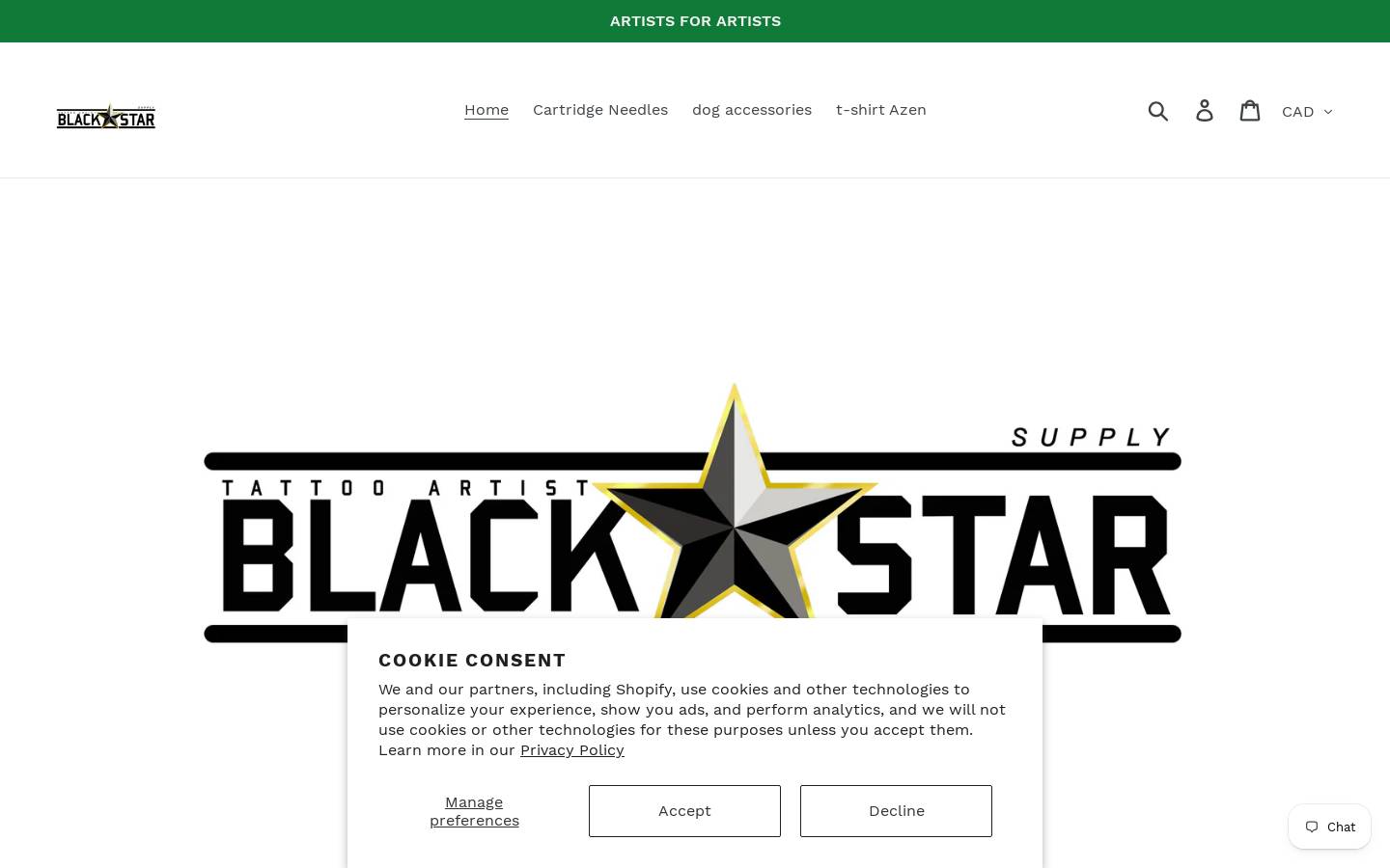 Blackstar homepage screenshot
