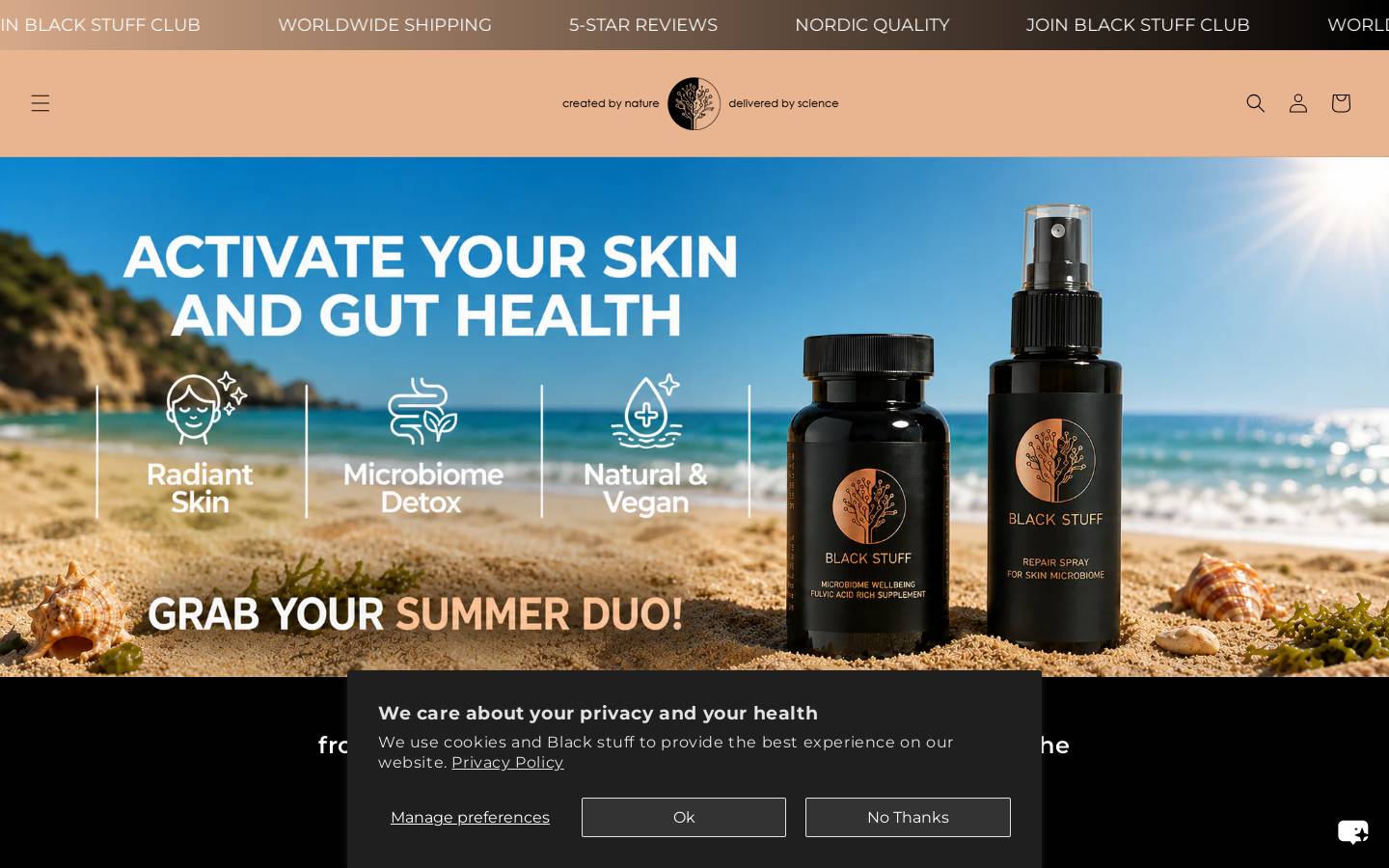 BlackStuff homepage screenshot