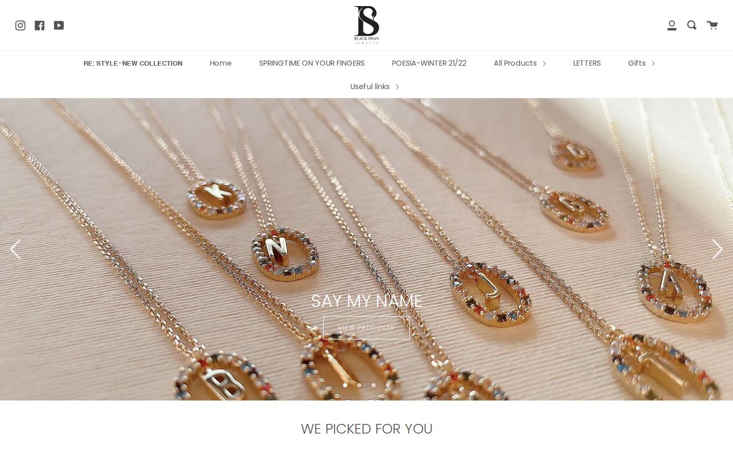 blackswanjewels.com homepage screenshot
