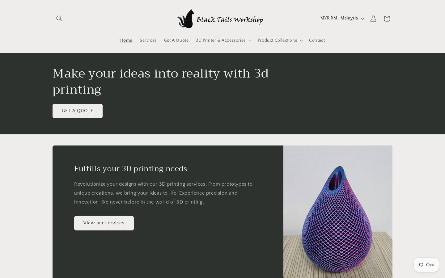 blacktailsworkshop.com homepage screenshot