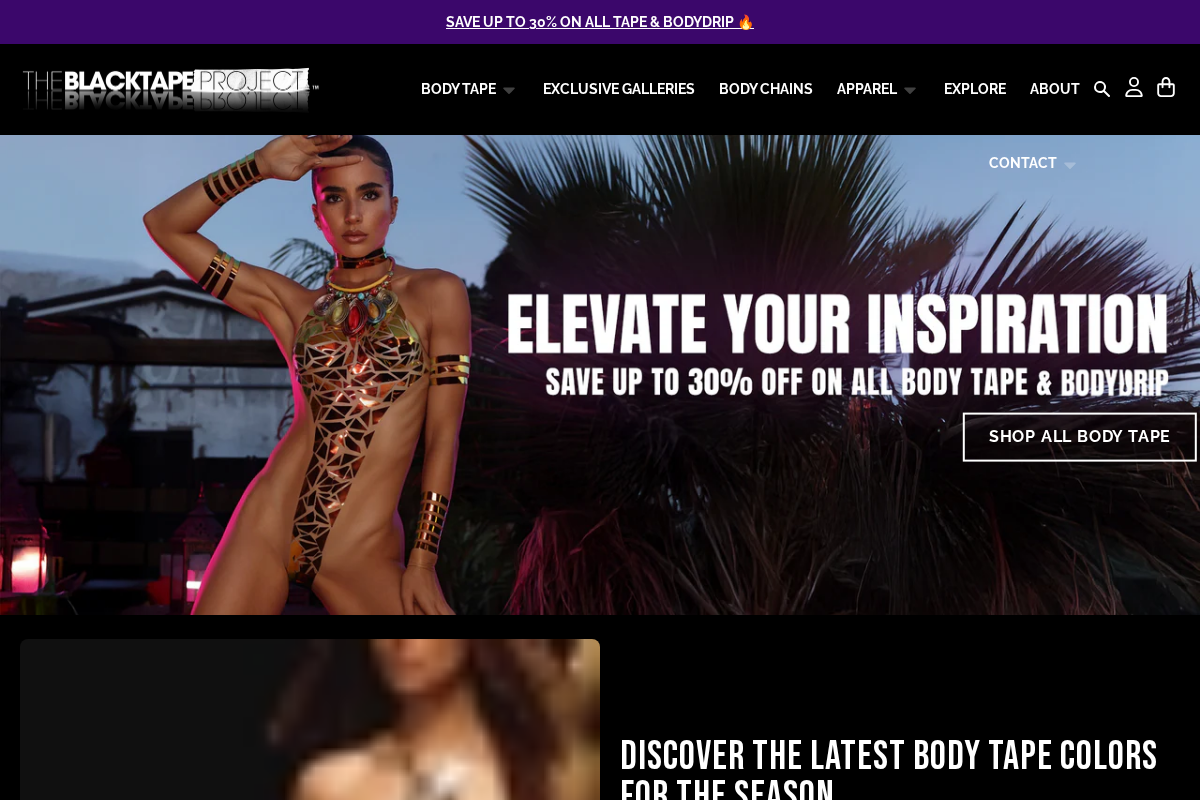 Black Tape Project homepage screenshot