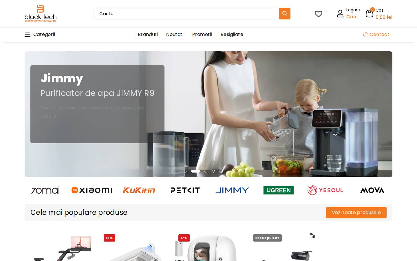 blacktech.ro homepage screenshot